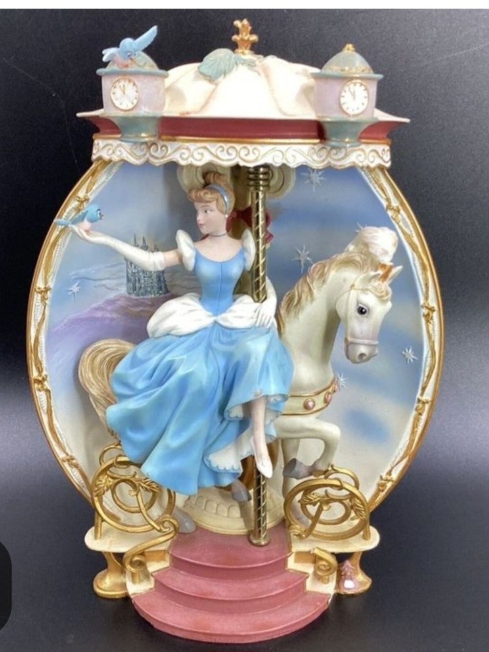 Rare! Bradford Exchange Disney Princess Carousel Horse Cinderella 3D Plate